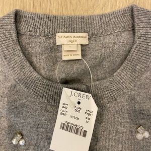 Wool cardigan, rhinestones, NWT